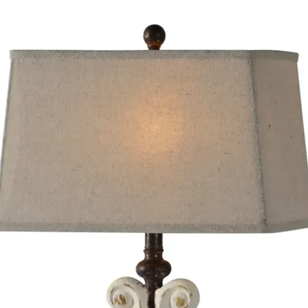 Table Lamps-Kirkland's Home Weathered Cream Harp Table Lamps, Set Of 2 Ivory
