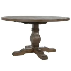 Dining Tables-Kirkland's Home Weathered Pine Wood Dining Table Brown