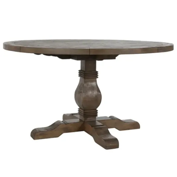 Dining Tables-Kirkland's Home Weathered Pine Wood Dining Table Brown