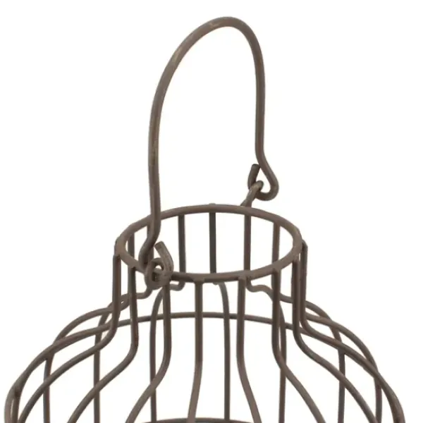 Lanterns-Kirkland's Home Weathered Wood And Metal Lanterns, Set Of 2 Brown