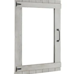 Decorative Mirrors-Kirkland's Home Weathered Wood Door Mirror, 24X32 In. Gray