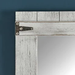 Decorative Mirrors-Kirkland's Home Weathered Wood Door Mirror, 24X32 In. Gray