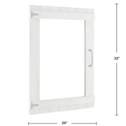 Decorative Mirrors-Kirkland's Home Weathered Wood Door Mirror, 24X32 In. Gray