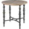Accent & End Tables-Kirkland's Home Weathered Wood Top Rustic Metal Base Accent Table