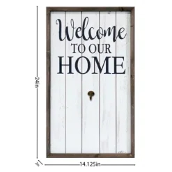 Wall Quotes & Signs-Kirkland's Home Welcome Interchangeable Wreath Wall Plaque White/Black