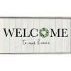 Wall Quotes & Signs-Kirkland's Home Welcome To Our Home Wreath Wall Plaque Ivory/Black