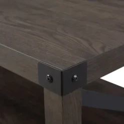 Coffee Tables-Kirkland's Home Wenge Brown X-Frame Coffee Table Gray/Brown/Black