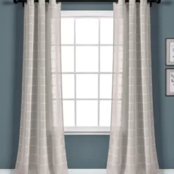 Curtains & Drapes-Kirkland's Home Wheat Knotted Curtain Panel Set, 84 In. Tan