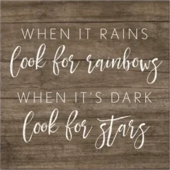 Wall Quotes & Signs-Kirkland's Home When It Rains Look For Rainbows Canvas Art Print Brown