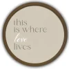 Wall Quotes & Signs-Kirkland's Home Where Love Lives Round Framed Plaque Brown