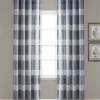 Curtains & Drapes-Kirkland's Home White And Black Embroidered Curtain Panel, 84 In. White/Black