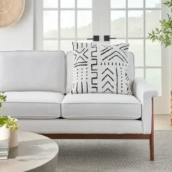Pillows-Kirkland's Home White And Black Tufted Geo Throw Pillow White/Black