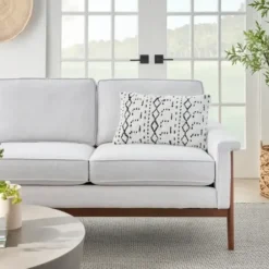 Pillows-Kirkland's Home White And Black Tufted Geo Lumbar Pillow White/Black