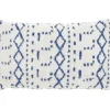 Pillows-Kirkland's Home White And Blue Tufted Geo Lumbar Pillow White/Blue