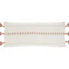 Pillows-Kirkland's Home White And Blush Braided Stripe Lumbar Pillow White/Pink