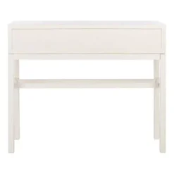 Console Tables-Kirkland's Home White And Brown Herringbone Console Table White/Brown