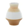 Vases-Kirkland's Home White And Gray Geometric Triangle Vase, 17 In. White/Gray
