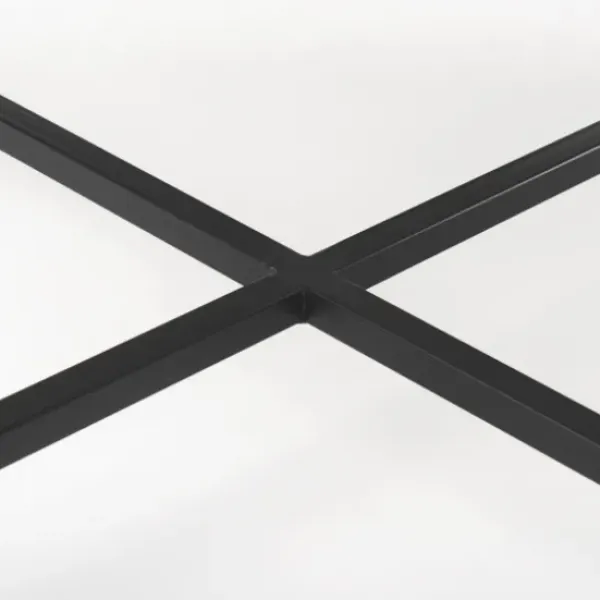 Coffee Tables-Kirkland's Home White And Onyx Marble Top Square Coffee Table