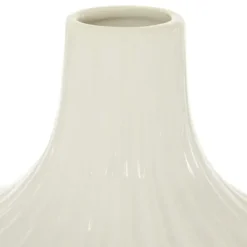 Vases-Kirkland's Home White And Rust Brown Ceramic Vase, 14 In. White/Brown