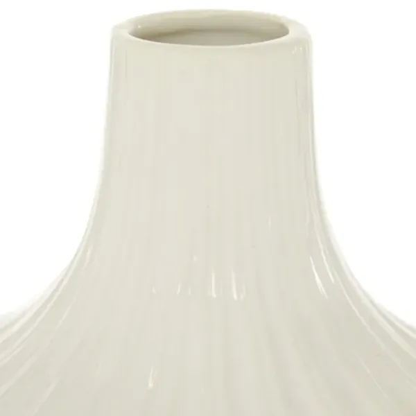 Vases-Kirkland's Home White And Rust Brown Ceramic Vase, 14 In. White/Brown