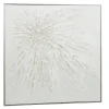 Canvas Art-Kirkland's Home White And Silver Impasto Abstract Canvas Art Print White/Silver