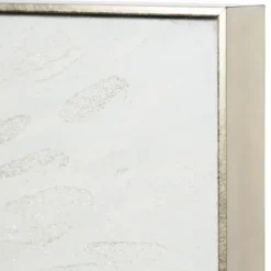 Canvas Art-Kirkland's Home White And Silver Impasto Abstract Canvas Art Print White/Silver