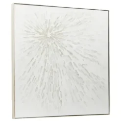 Canvas Art-Kirkland's Home White And Silver Impasto Abstract Canvas Art Print White/Silver