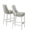Bar Stools & Counter Height Stools-Kirkland's Home White And Swivel Bar Stools, Set Of 2 Gray