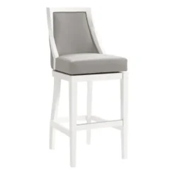 Bar Stools & Counter Height Stools-Kirkland's Home White And Swivel Bar Stools, Set Of 2 Gray