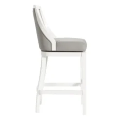 Bar Stools & Counter Height Stools-Kirkland's Home White And Swivel Bar Stools, Set Of 2 Gray