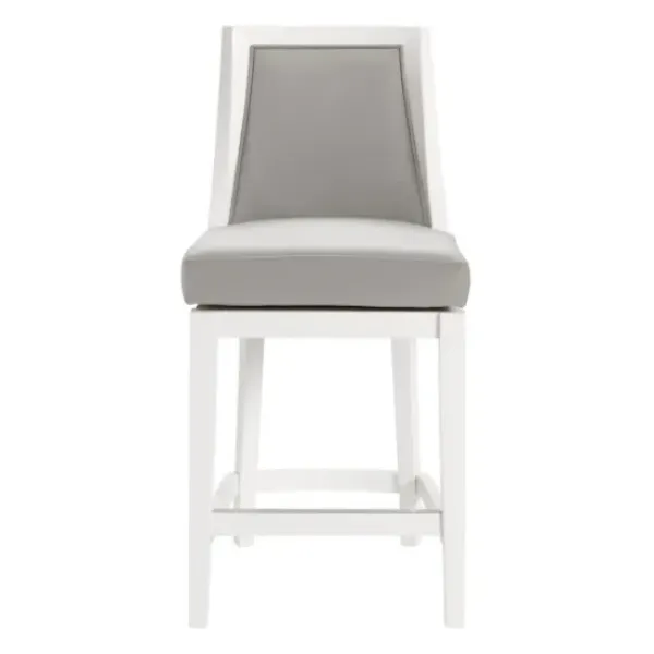 Bar Stools & Counter Height Stools-Kirkland's Home White And Swivel Counter Stools, Set Of 2 Gray