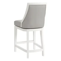 Bar Stools & Counter Height Stools-Kirkland's Home White And Swivel Counter Stools, Set Of 2 Gray