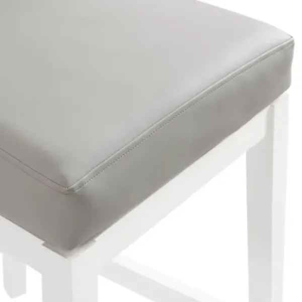 Bar Stools & Counter Height Stools-Kirkland's Home White And Swivel Counter Stools, Set Of 2 Gray