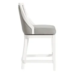 Bar Stools & Counter Height Stools-Kirkland's Home White And Swivel Counter Stool Gray