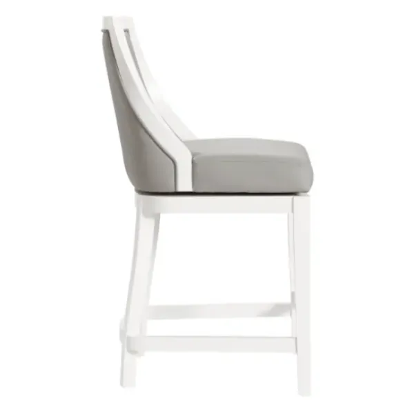 Bar Stools & Counter Height Stools-Kirkland's Home White And Swivel Counter Stool Gray