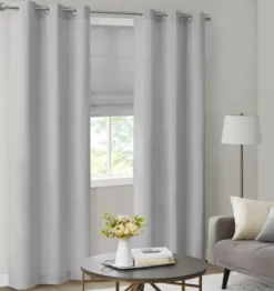 Curtains & Drapes-Kirkland's Home White And Tan Embroidered Curtain Panel, 84 In. White/Tan