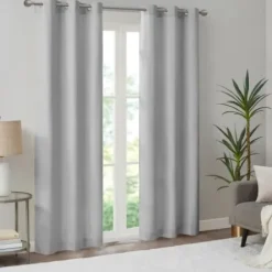 Curtains & Drapes-Kirkland's Home White And Tan Embroidered Curtain Panel, 84 In. White/Tan