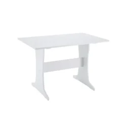 Dining Sets-Kirkland's Home White And Upholstered 3-Pc Dining Nook Set Gray