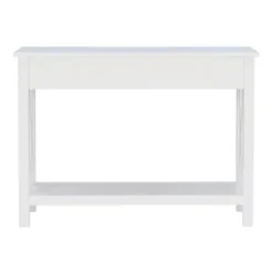 Entryway Furniture-Kirkland's Home White Antique Pine X Console Table