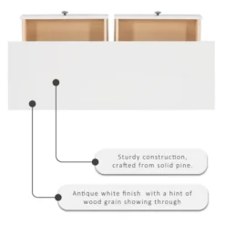 Entryway Furniture-Kirkland's Home White Antique Pine X Console Table