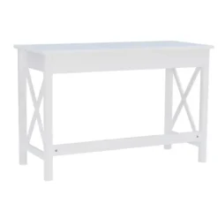 Office Furniture-Kirkland's Home White Antique Pine X Frame Desk