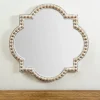Decorative Mirrors-Kirkland's Home White Beaded Quatrefoil Wall Mirror