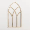 Wall Plaques-Kirkland's Home White Beaded Wood Arched Wall Plaque White/Tan