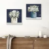 Framed Art-Kirkland's Home White Blossom Bouquet 2-Pc. Framed Wall Art Set Blue/White/Green