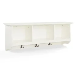 Wall Storage-Kirkland's Home White Brenna Storage Shelf With Hooks