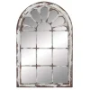 Decorative Mirrors-Kirkland's Home White Brown Rustic Window Iron Frame Wall Mirror