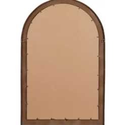 Decorative Mirrors-Kirkland's Home White Brown Rustic Window Iron Frame Wall Mirror