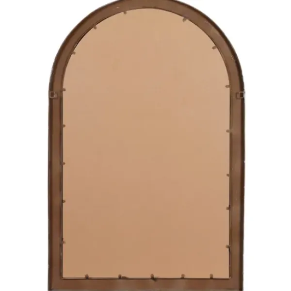 Decorative Mirrors-Kirkland's Home White Brown Rustic Window Iron Frame Wall Mirror