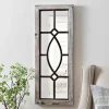 Decorative Mirrors-Kirkland's Home White Distressed Panel Wall Mirror