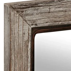 Decorative Mirrors-Kirkland's Home White Distressed Panel Wall Mirror
